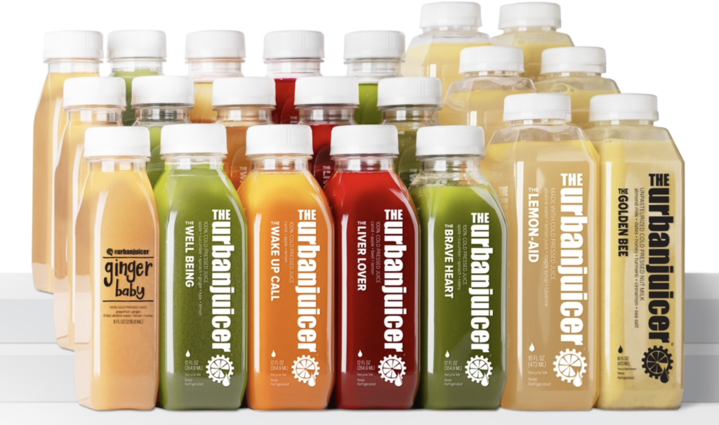 The urban juicer full cleanse pack bottle juice